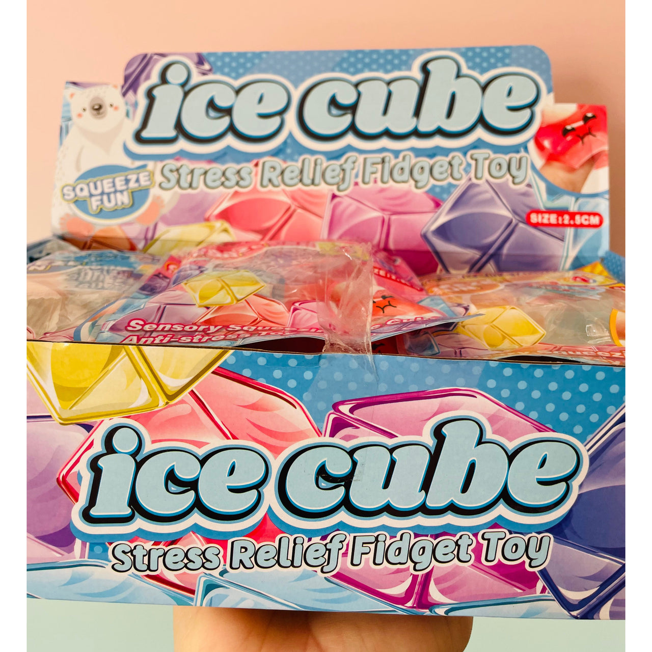 Squeeze Ice Cubes 4-pack squishy sensory fidget toys