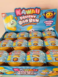 🌸🥟 Pastel Bao Bun Squishy in Basket | Kawaii Maltose Sensory Squeeze Toy ✨
