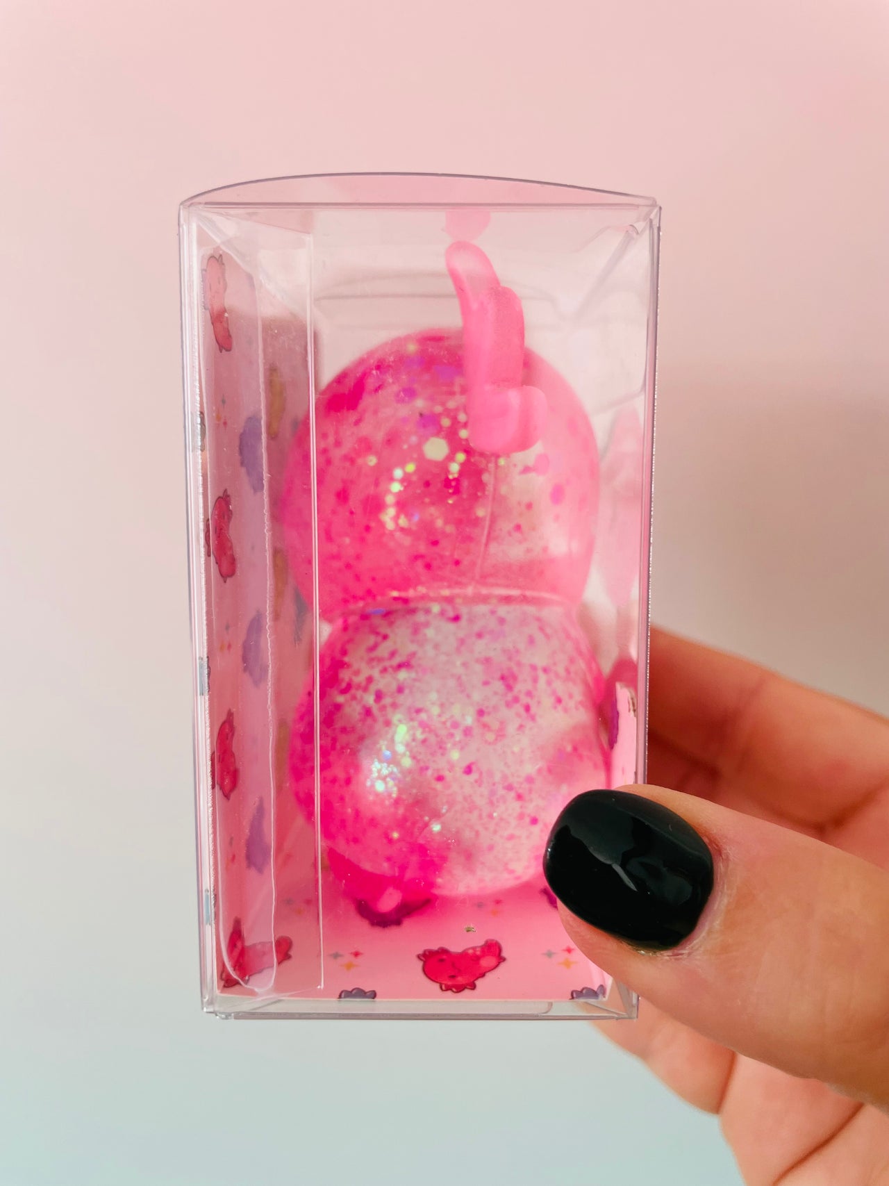 Pink Axolotl Squishy - Sparkly Sensory Toy - Neko Squish Co