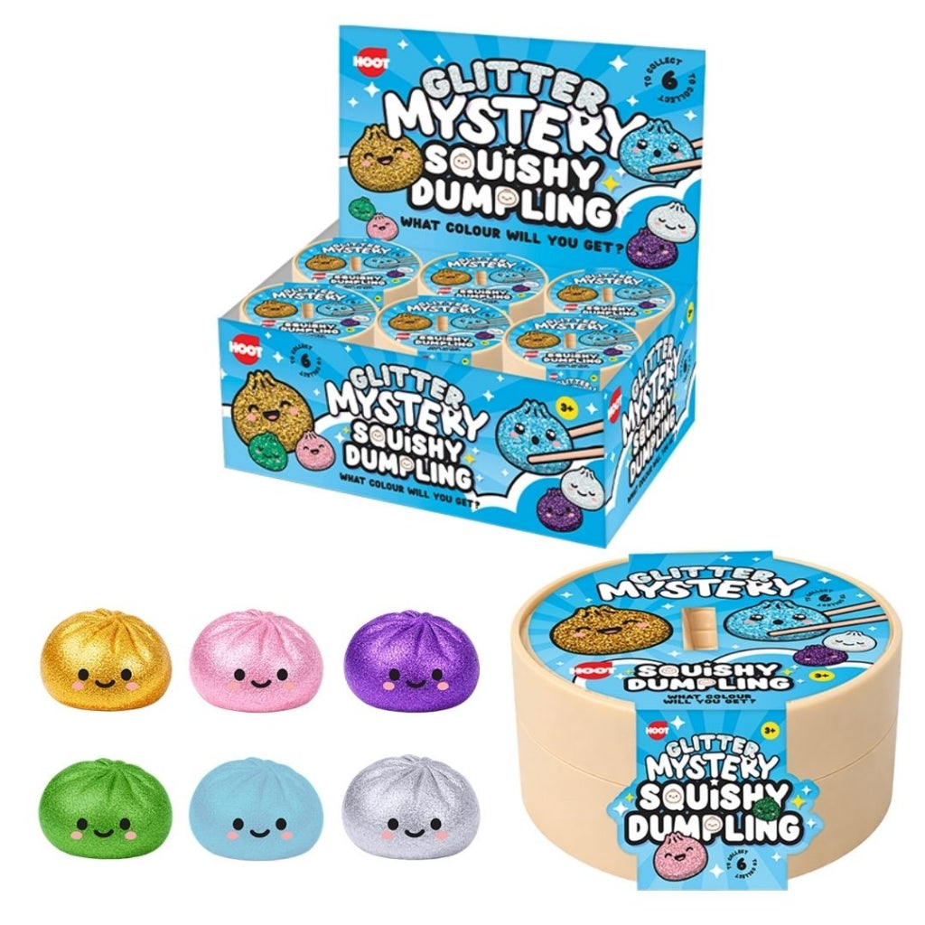 🥟✨ Glitter Dumpling Squishy in Basket | Viral Sensory Squeeze Toy 💖