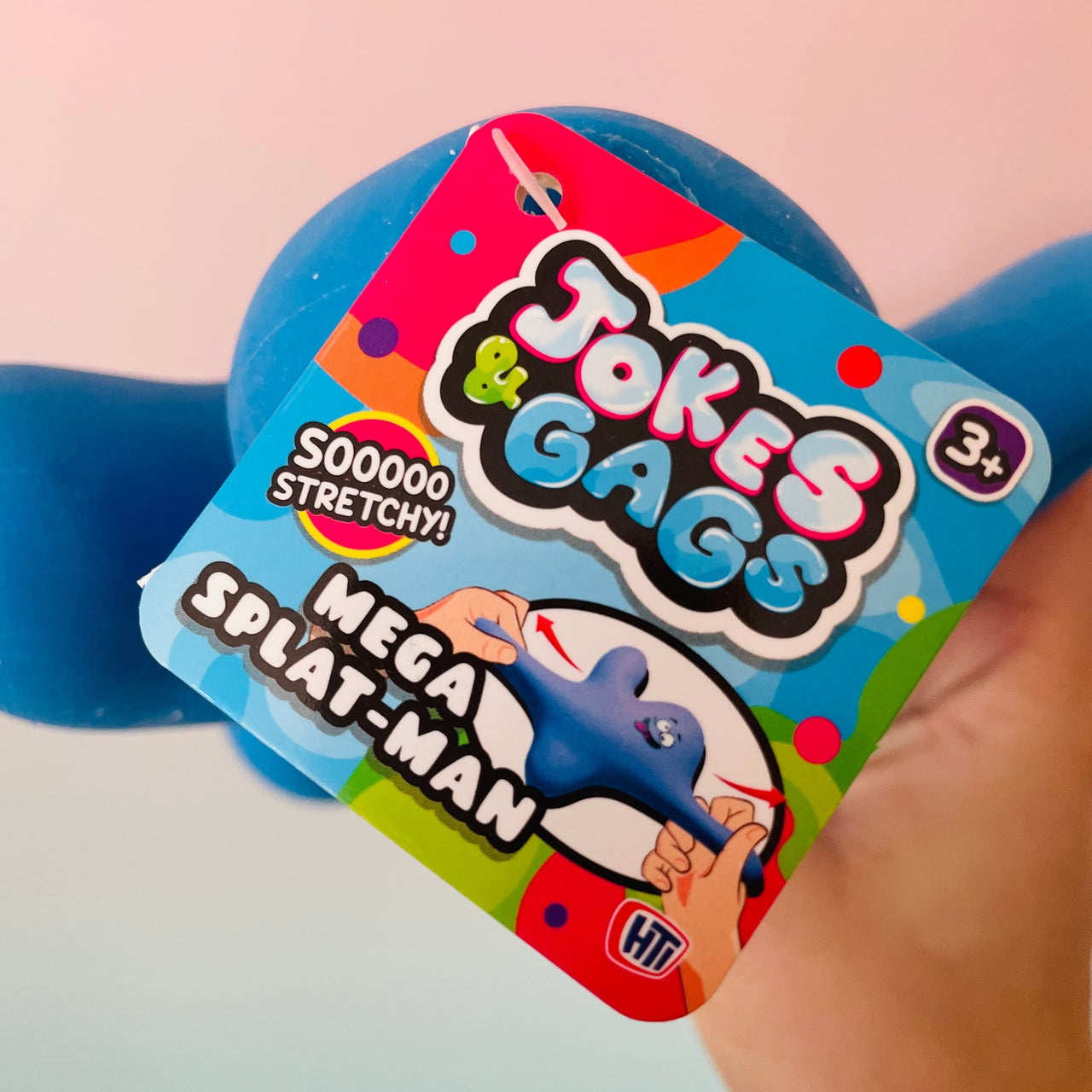💙💥 Mega Splat Man | Blue Stretchy Splat Sensory Fidget Toy ✨