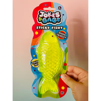 💛🐟 Sticky Icky Fishy | Neon Yellow Stretchy Sensory Fidget Toy ✨