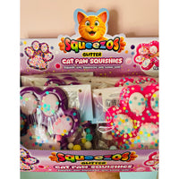 🩷🐾 Jumbo Glitter Cat Paw Taba Squishy | Pink Ultra Sticky Sensory Fidget Toy ✨