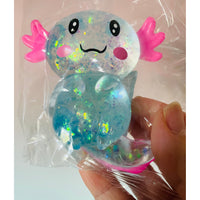 💙✨ Glitter Axolotl Sugar Maltose Squishy | Blue Sparkly Sensory Fidget Toy 🩵