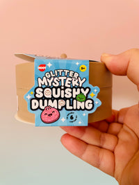 🥟✨ Glitter Dumpling Squishy in Basket | Viral Sensory Squeeze Toy 💖