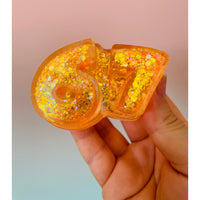 🩷✨ Sugar Sparkle '67' Squishy | Pink Glitter Sugar Maltose Sensory Fidget Toy 🌟