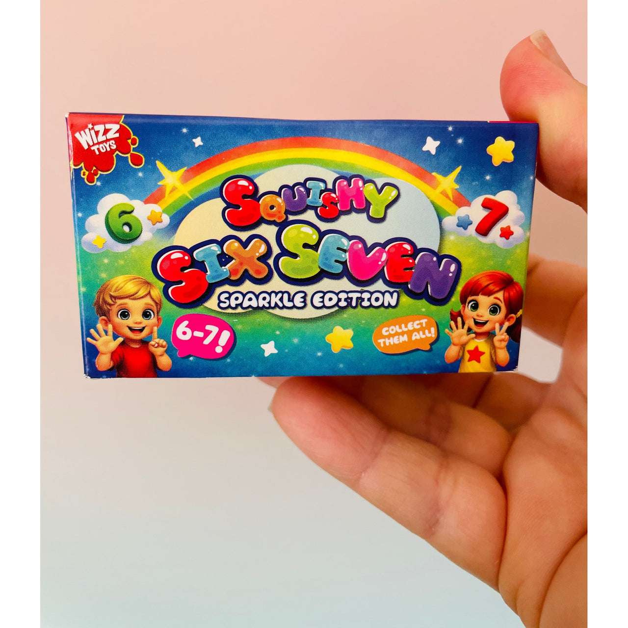 🩷✨ Sugar Sparkle '67' Squishy | Pink Glitter Sugar Maltose Sensory Fidget Toy 🌟