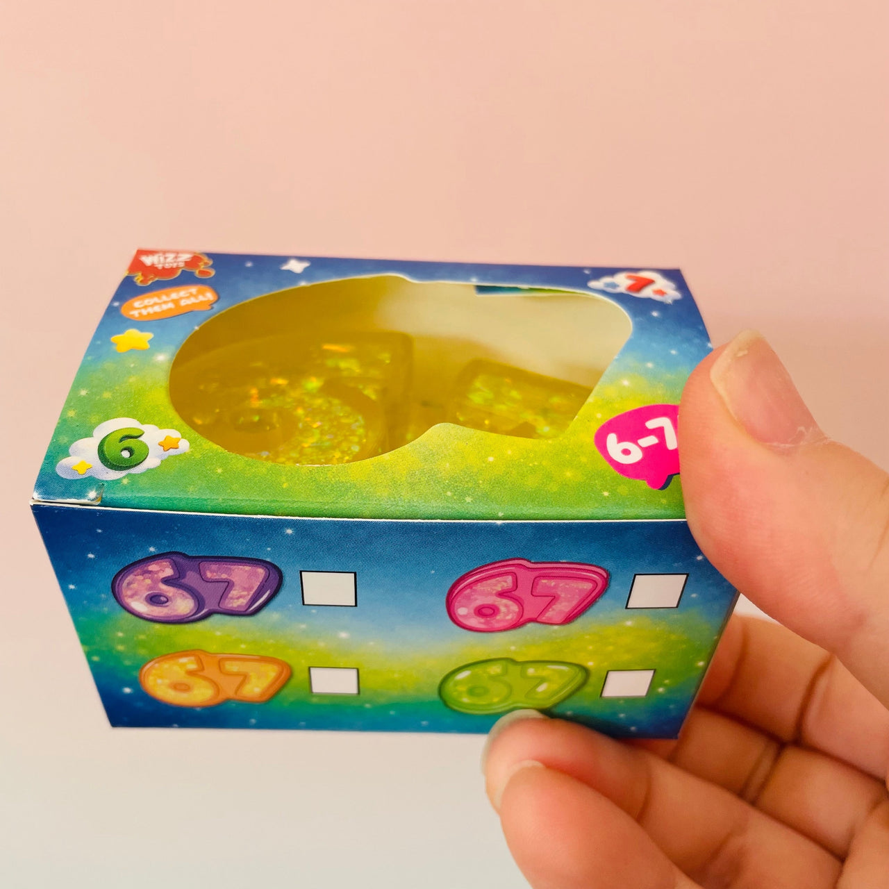 💛✨ Sugar Sparkle '67' Squishy | Yellow Glitter Sugar Maltose Sensory Fidget Toy 🌟