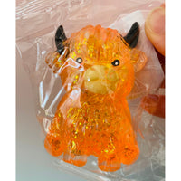 🧡🐮 Orange Sugar Maltose Highland Cow Squishy | Glitter Sensory Stress Relief Fidget Toy ✨