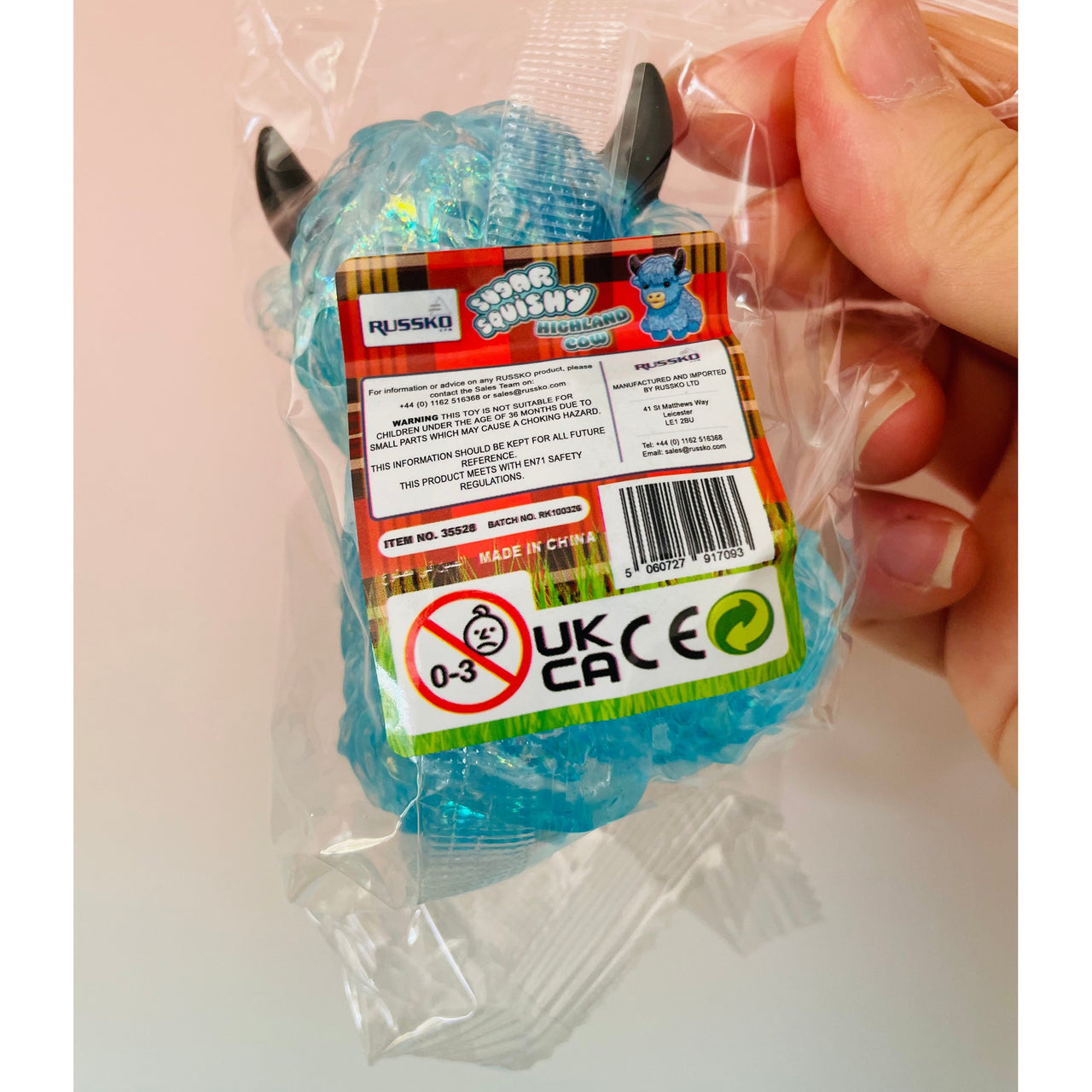 💙🐮 Blue Sugar Maltose Highland Cow Squishy | Glitter Sensory Stress Relief Fidget Toy ✨