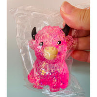 🩷🐮 Pink Sugar Maltose Highland Cow Squishy | Glitter Sensory Stress Relief Fidget Toy ✨
