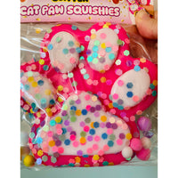 🩷🐾 Jumbo Glitter Cat Paw Taba Squishy | Pink Ultra Sticky Sensory Fidget Toy ✨