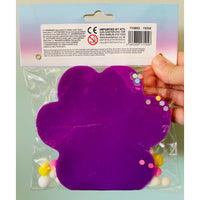 💜🐾 Jumbo Glitter Cat Paw Taba Squishy | Purple Ultra Sticky Sensory Fidget Toy ✨