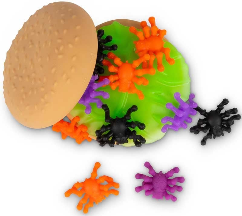🕷️🍔 Scrunchems Spooky Spider Burger Squishy Toy