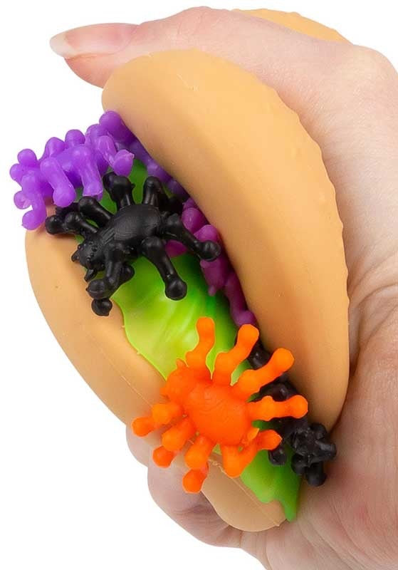 🕷️🍔 Scrunchems Spooky Spider Burger Squishy Toy