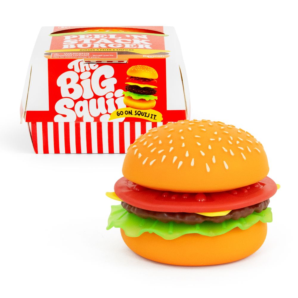 🍔🧀 Jumbo Peel & Stack Burger | The Big Squij Slow Rising Sensory Stress Relief Fidget Toy ✨