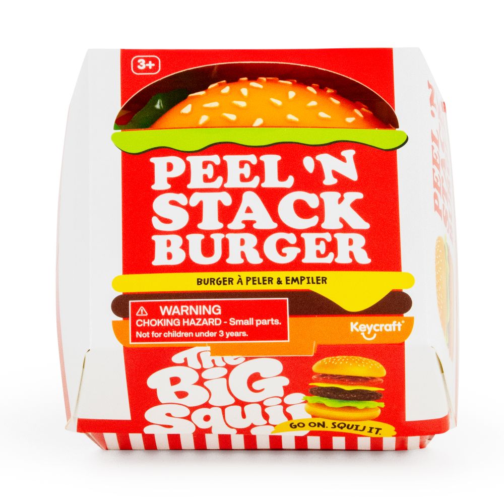 🍔🧀 Jumbo Peel & Stack Burger | The Big Squij Slow Rising Sensory Stress Relief Fidget Toy ✨
