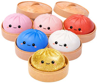 🥟✨ Lucky Bao Mini Mystery Squishy Dumpling | Collectible Kawaii Sensory Stress Relief Fidget Toy 🌈
