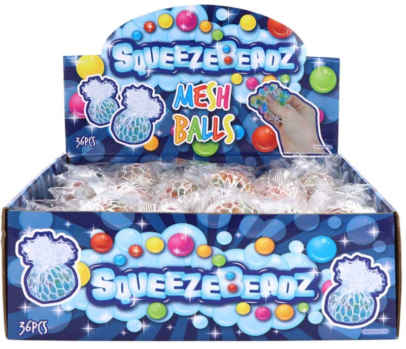 🌈🫧 Mesh Bead Squeeze Ball Sensory Toy ✨