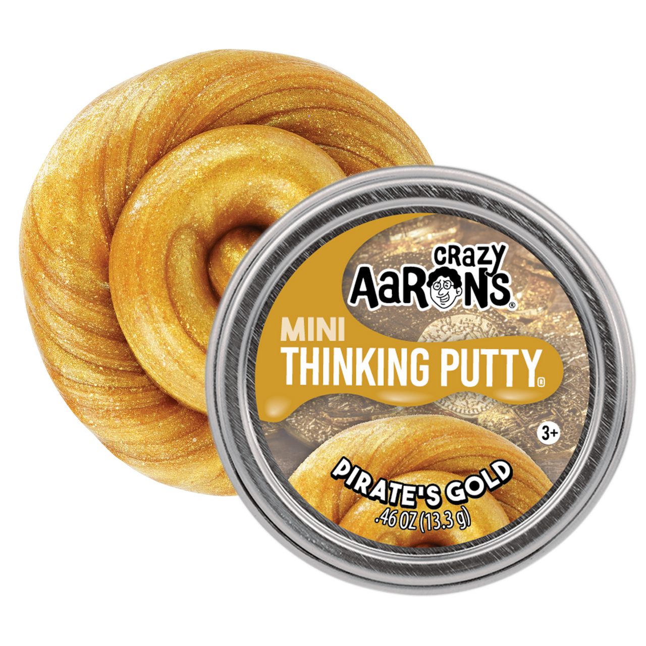 Crazy Aaron’s Pirate’s Gold Thinking Putty MINI Tin UK