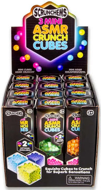 Scrunchems ASMR Mini Crunch Cubes 3-pack sensory fidget toys