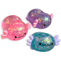 🩷🦎 Scrunchems Mini Sugar Axolotls | 3-Pack Sensory Stress Relief Fidget Toys ✨