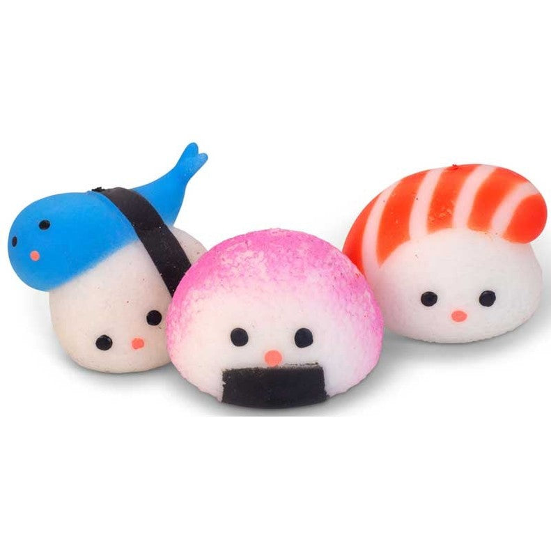 🍣✨ Scrunchems Squishy Sushi 3-Piece Set | Kawaii Mini Food Sensory Fidget Toys 💖