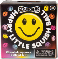 😊🌈 Scrunchems Happy Little Squish Ball | Smiley Sensory Fidget Toy