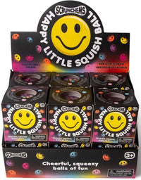😊🌈 Scrunchems Happy Little Squish Ball | Smiley Sensory Fidget Toy