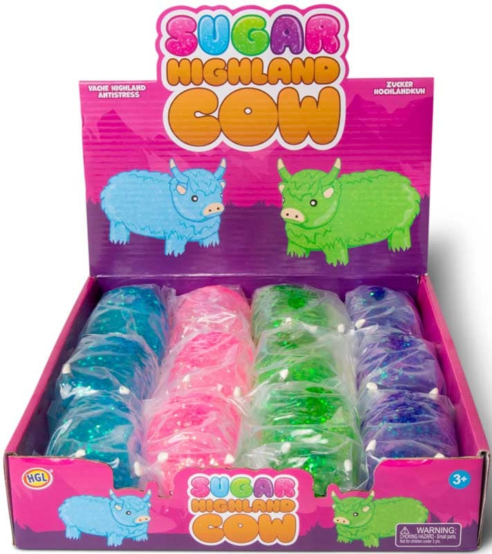 🐮✨ Sugar Highland Cow Squishy | Sugar-Filled Sensory Toy