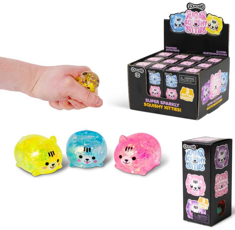 🐱✨ Scrunchems Diddy Sugar Squishy Kitties – 3 Pack