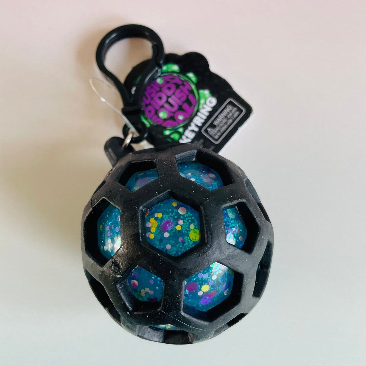 🔵✨ Scrunchems Fusion Squish Ball Keychain – Blue