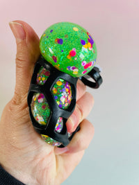 💚✨ Scrunchems Fusion Squish Ball Keychain – Green