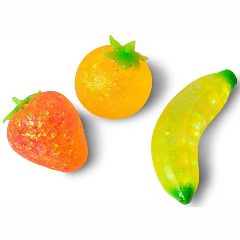 🍓🍌🍊 Scrunchems Sugar Squish Fruits | Fruity Sensory Squishy 3-Pack ✨