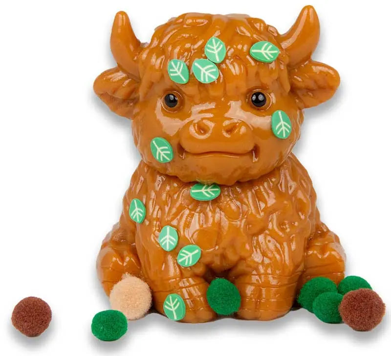 🐮🤎 Scrunchems Taba Sticky Squishy Highland Cow Sensory Toy