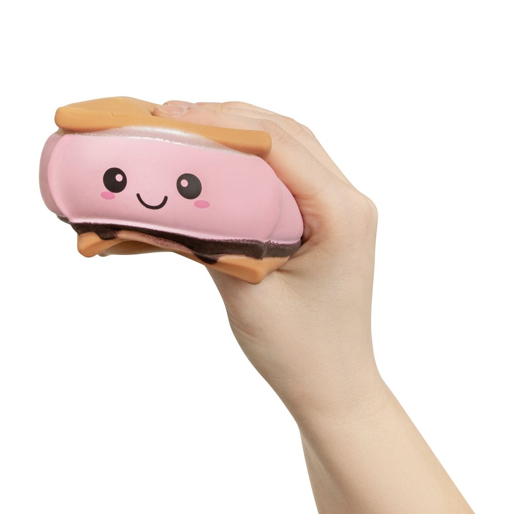 🍫🤎 Squeeze S’mores Squishy | Kawaii Food Sensory Toy