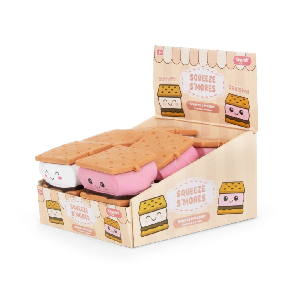 🍫🤎 Squeeze S’mores Squishy | Kawaii Food Sensory Toy