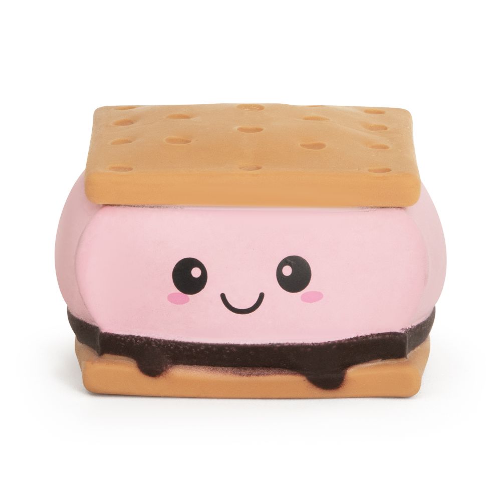 🍫🤎 Squeeze S’mores Squishy | Kawaii Food Sensory Toy