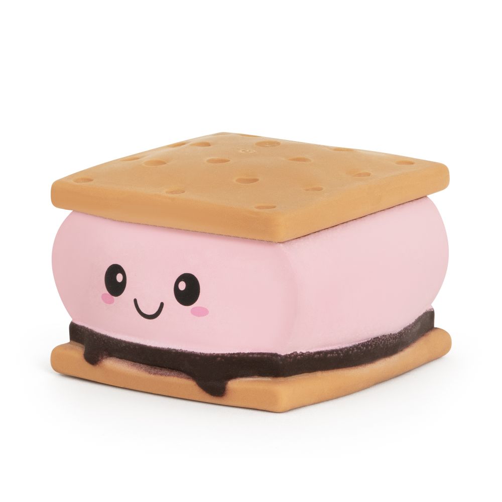 🍫🤎 Squeeze S’mores Squishy | Kawaii Food Sensory Toy