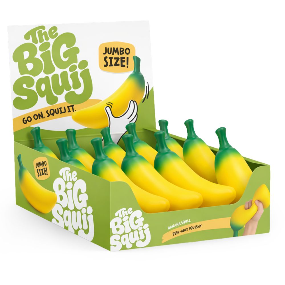 🍌💛 The Big Squij Banana | Jumbo Slow-Rise Sensory Stress Relief Squishy ✨
