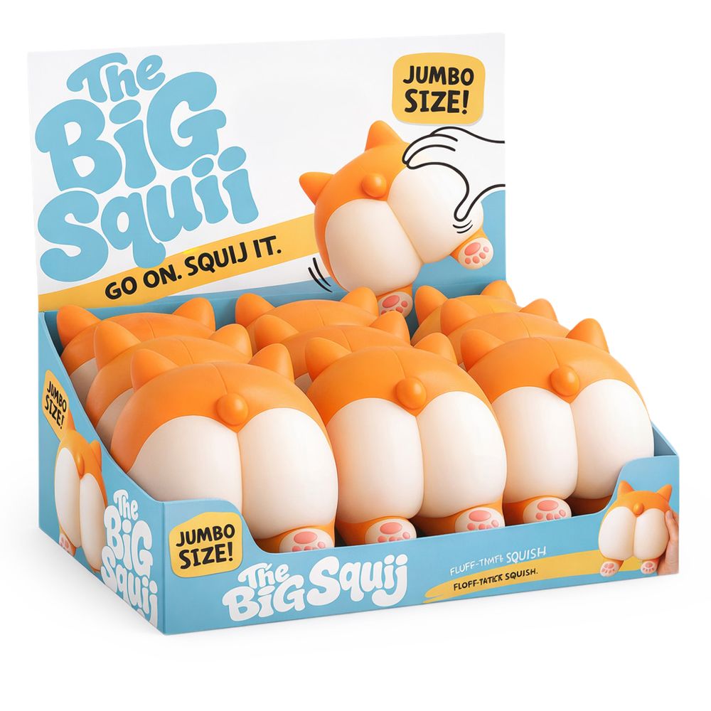 🍑🐶 The Big Squij Corgi Butt | Jumbo Slow-Rise Sensory Stress Relief Squishy ✨