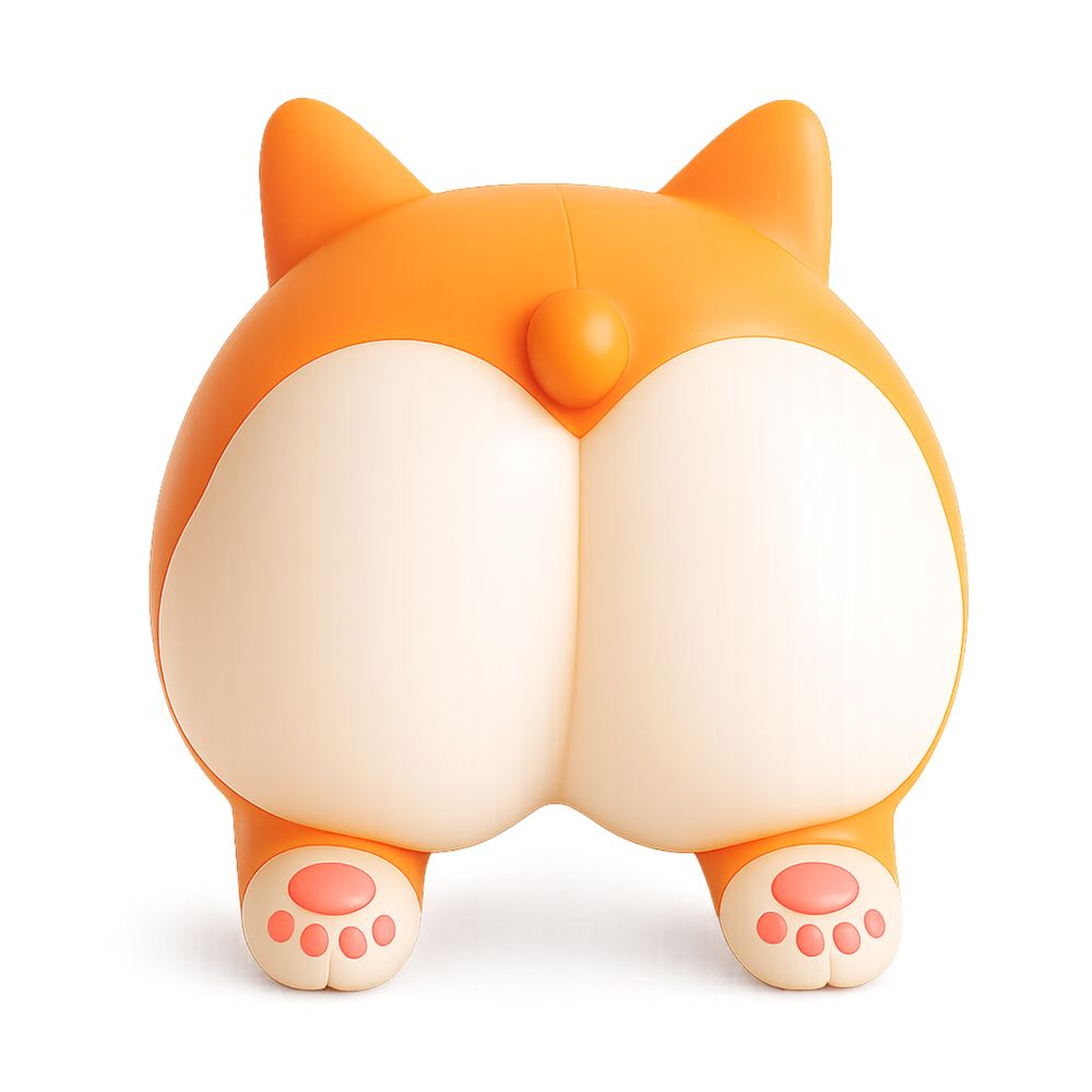 🍑🐶 The Big Squij Corgi Butt | Jumbo Slow-Rise Sensory Stress Relief Squishy ✨