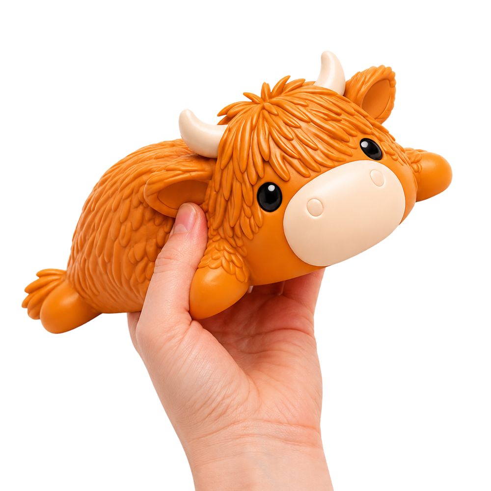 🐮🤎 The Big Squij Highland Cow | Jumbo Slow-Rise Sensory Stress Relief Squishy ✨