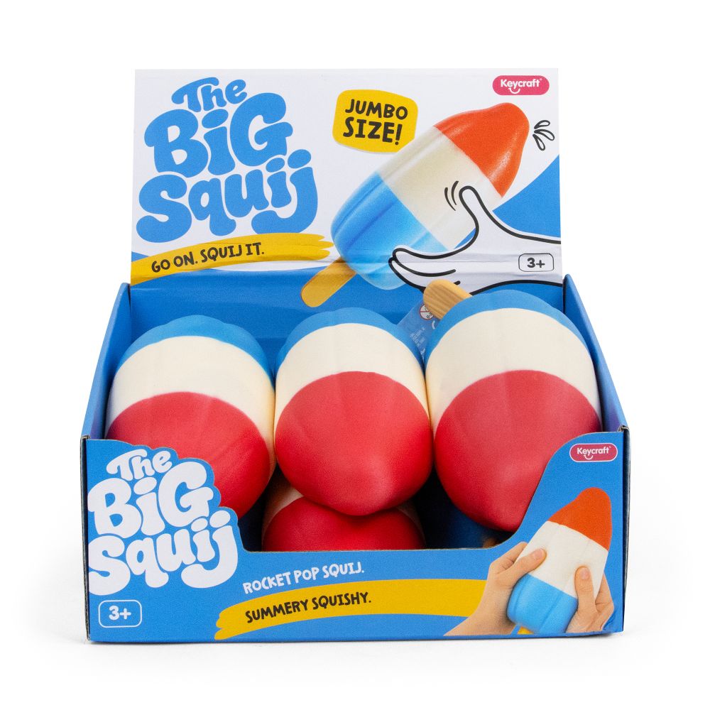 🚀🍧 The Big Squij Rocket Pop | Jumbo Red, White & Blue Slow-Rise Sensory Squishy ✨