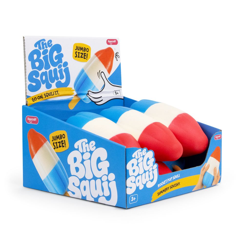 🚀🍧 The Big Squij Rocket Pop | Jumbo Red, White & Blue Slow-Rise Sensory Squishy ✨