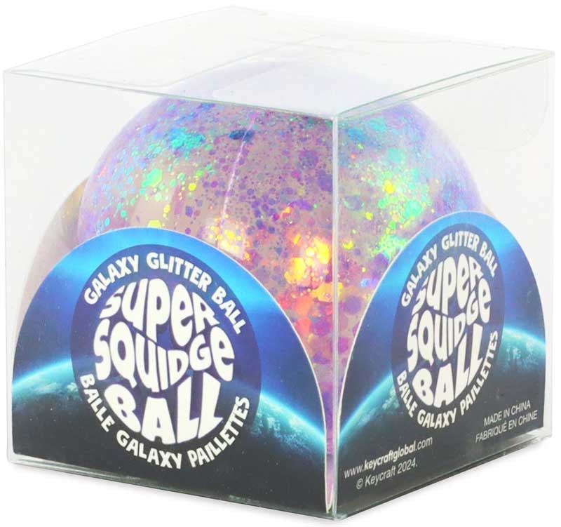 🌌✨ Galaxy Super Squidge Ball | Glittery Sensory Fidget Toy