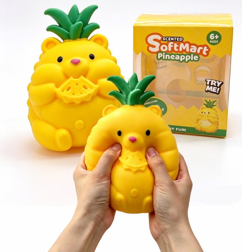 🍍💛 Jumbo Pineapple Squishy | Super Slow Rising Sensory Stress Relief Fidget Toy ✨