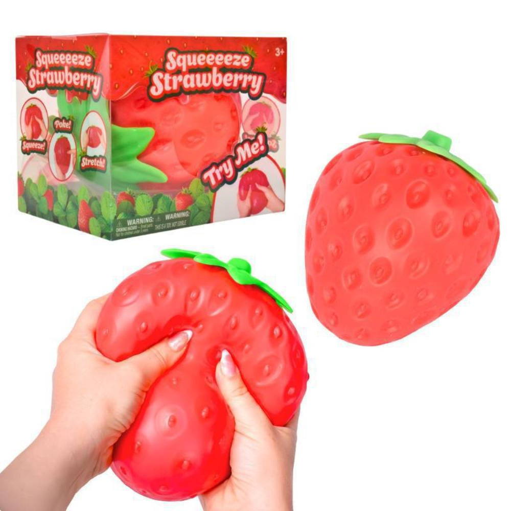 🍓❤️ Super Jumbo Strawberry Squishy | 14cm Super Slow Rising Sensory Stress Relief Fidget Toy ✨