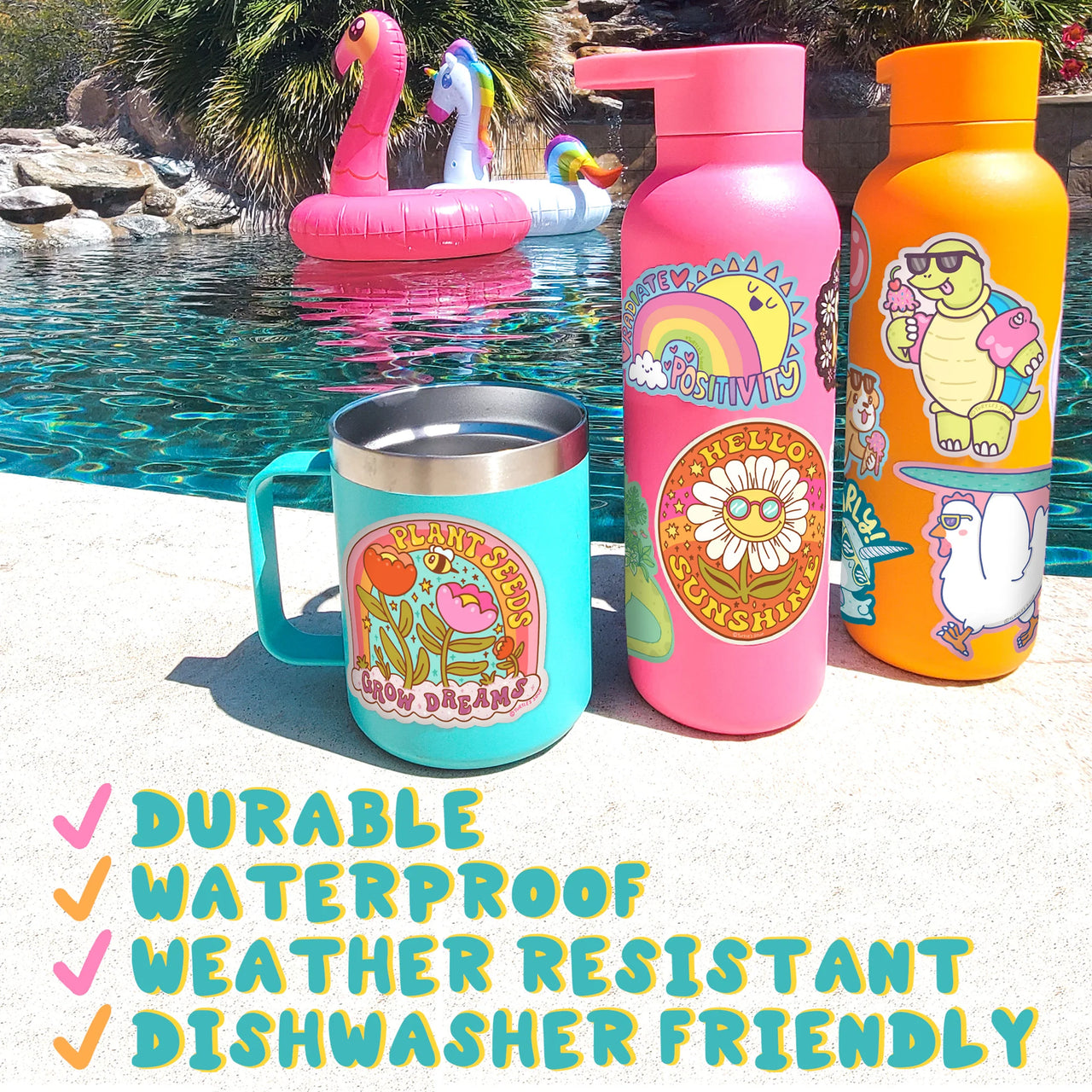 🦌🌸 Disobey Authority Vinyl Sticker | Waterproof Cute Deer Decal ✨