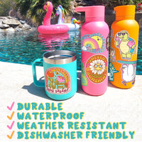🦌🌸 Disobey Authority Vinyl Sticker | Waterproof Cute Deer Decal ✨